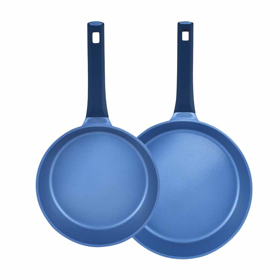 9.5 Nonstick&Frying Pan with Lid - 9.5 Inch Skillets USA Blue