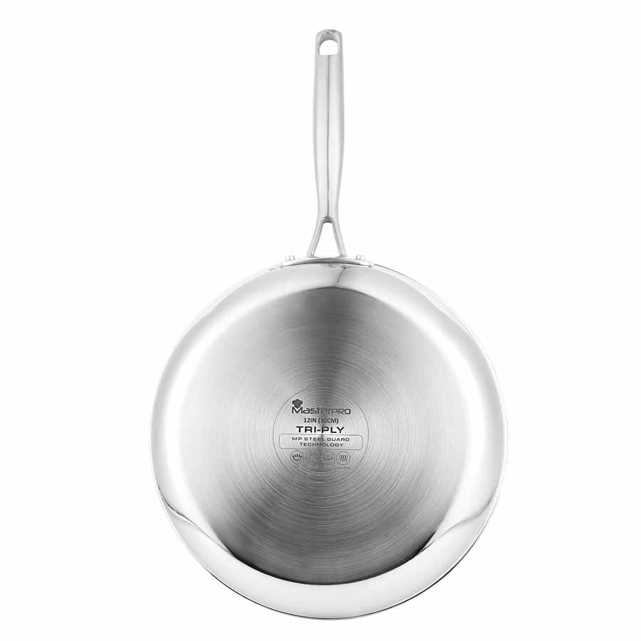 Giro by MasterPRO - 12" Tri Ply Clad Covered FryPan