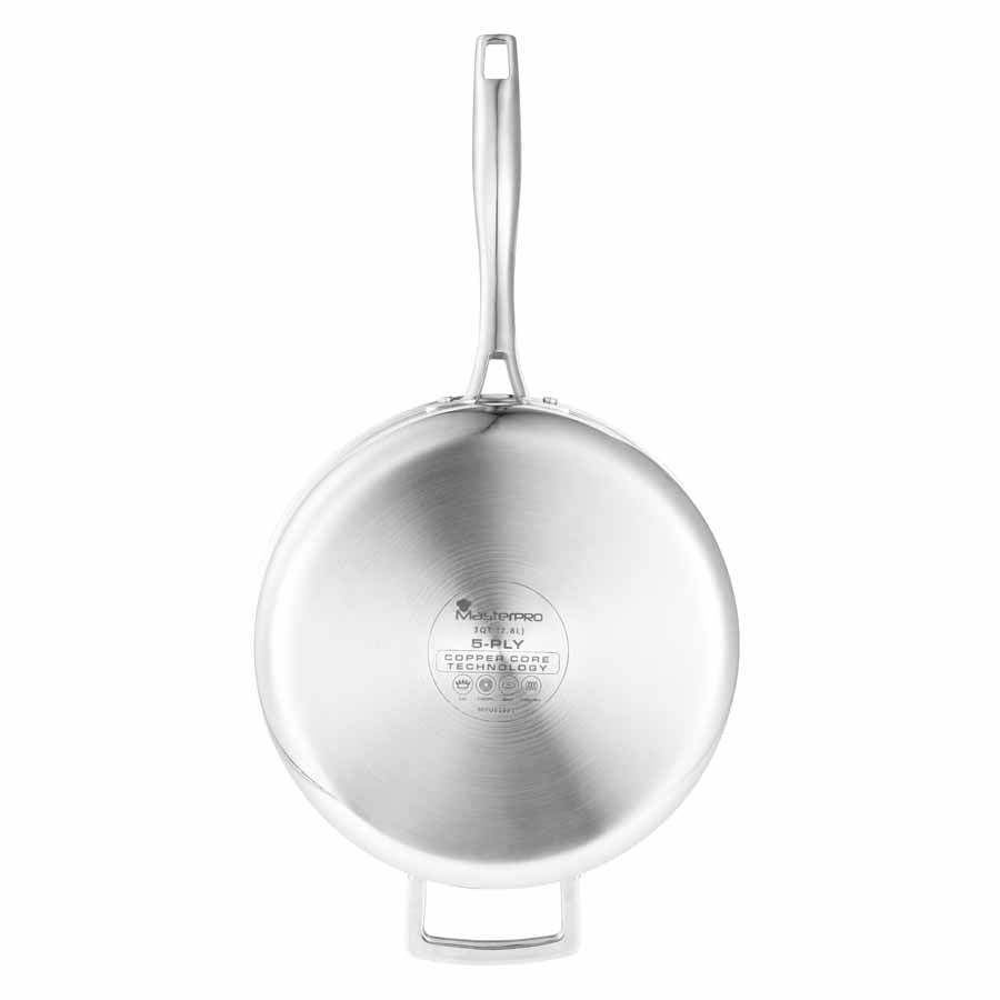 5CX by MasterPRO - 3Qt 5-Ply Copper Core Sauté Pan with Lid