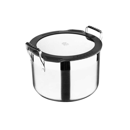 Smart by MasterPRO - 7.3 Qt Nesting Stainless Steel Stock Pot with Flat Glass Lid