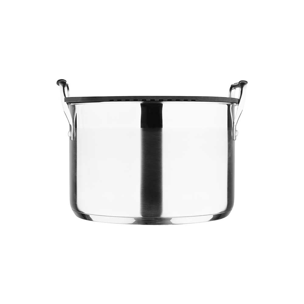 Smart by MasterPRO - 7.3 Qt Nesting Stainless Steel Stock Pot with Flat Glass Lid