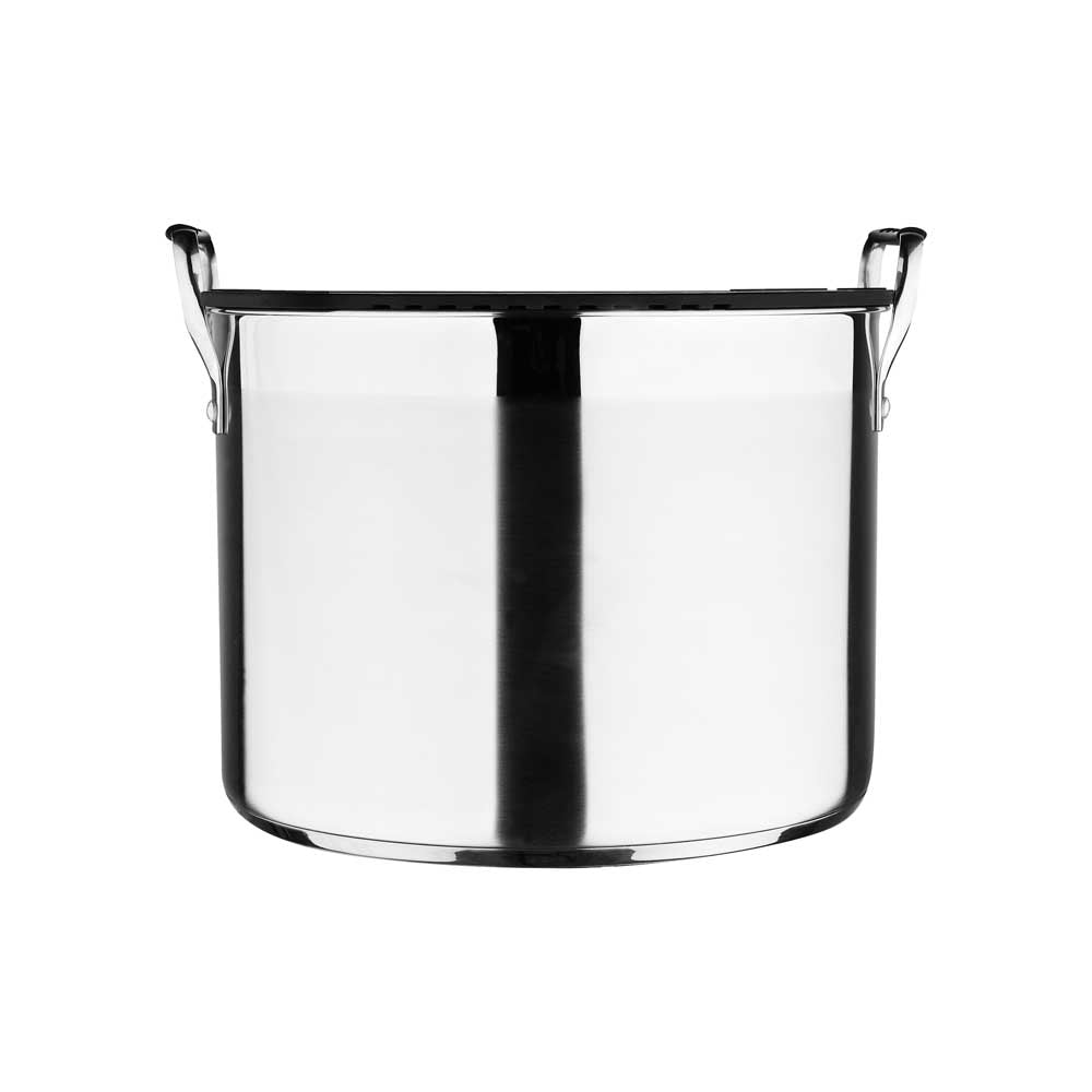 Smart by MasterPRO - 13.2 Qt Nesting Stainless Steel Stock Pot with Flat Glass Lid