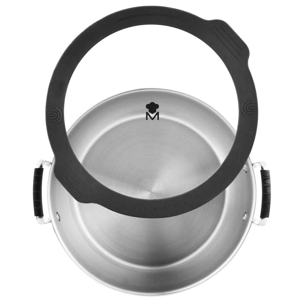 Smart by MasterPRO - 13.2 Qt Nesting Stainless Steel Stock Pot with Flat Glass Lid