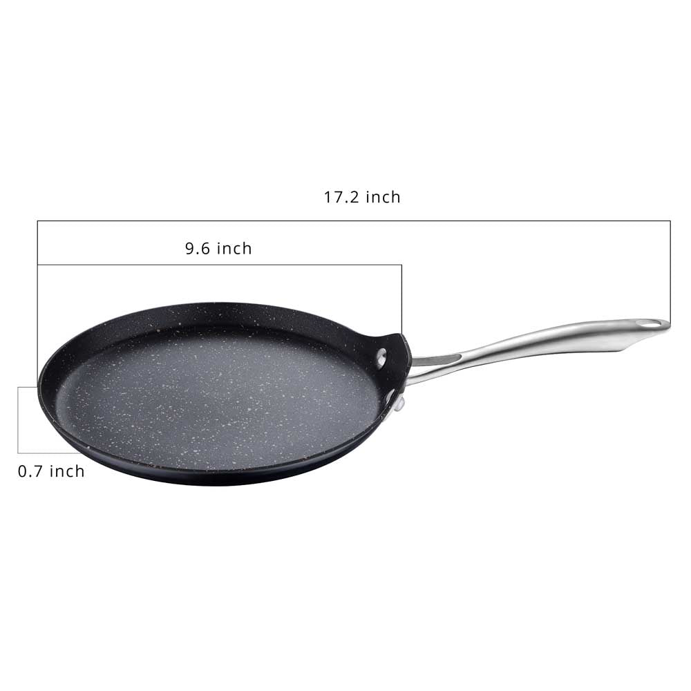 Vital by MasterPRO - 9.5" Forged Aluminum Titanium-Reinforced Non Stick Griddle