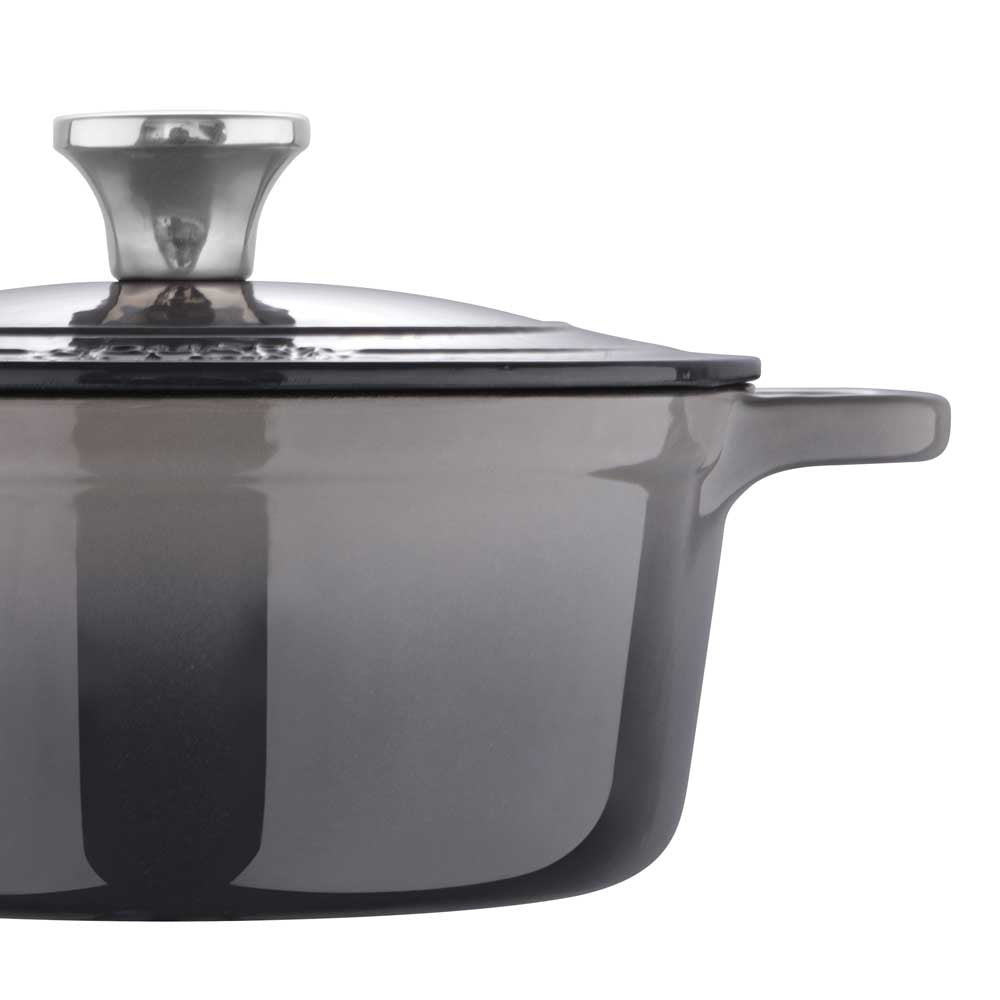 Legacy by MasterPRO - 2 Qt Legacy Enamel Cast Iron Dutch Oven, Fog