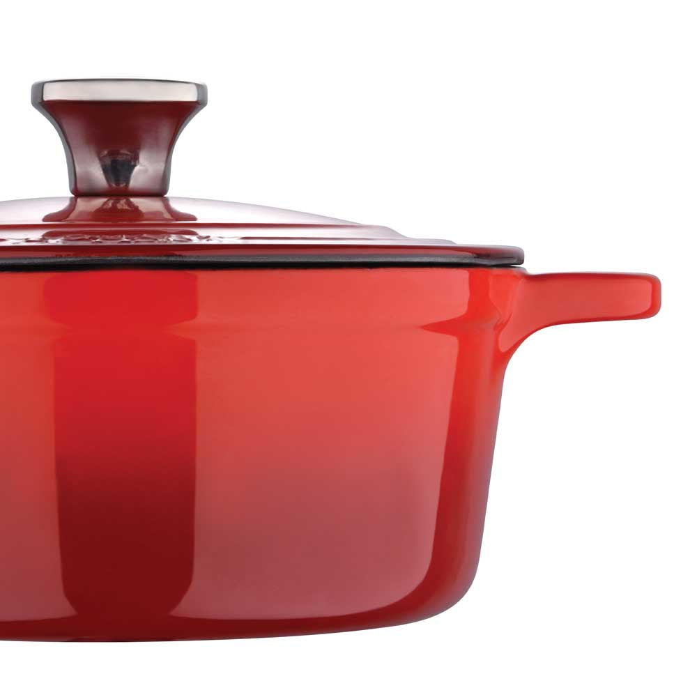 Legacy by MasterPRO - 2 Qt Enamel Cast Iron Dutch Oven, Red