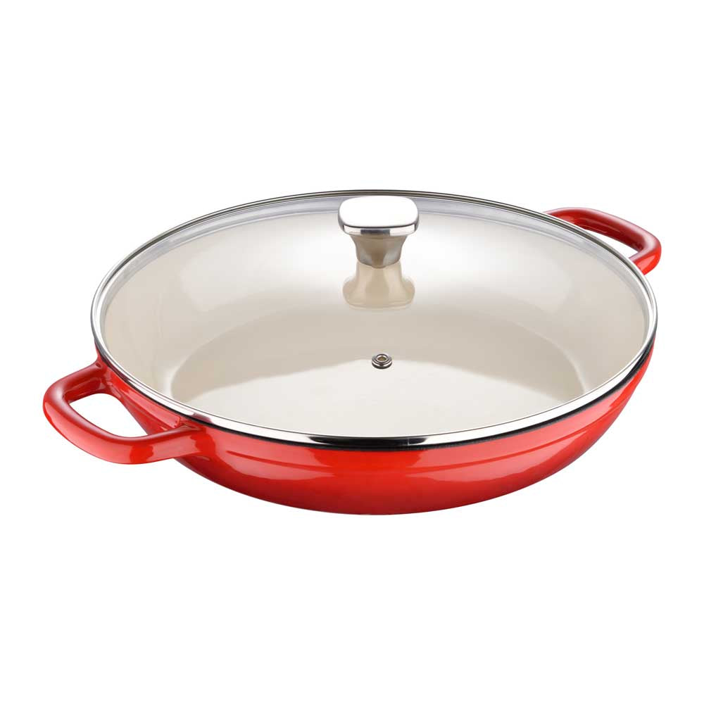 Legacy by MasterPRO - 12" Legacy Enamel Cast Iron Braiser, Red