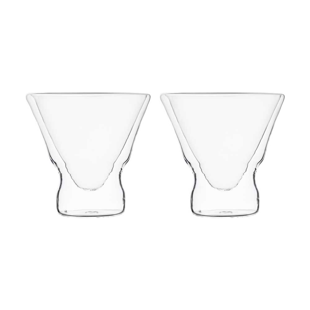 Mixology by MasterPRO - 18.2 Oz Double Wall Borosilicate Beer Glasses, Set  of 2, 18.2 Ounces